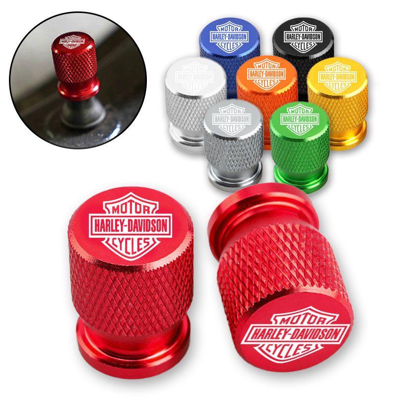 4Pcs Motorcycle Car Wheel Tire Air Valve Caps Dust-proof Covers For Harley Davidson Softail Sportster VRSC Touring X48 883 1200