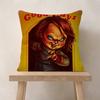 Klassischer Chucky Horrorfilm Kissenbezüge Cartoon Sofa Dekorativ Zuhause Zweiseitiger Druck Kurzer Plüsch Niedlicher Kissenbezug