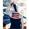 Gradient Green‑Yellow Skeleton Fish Men Fishing Hooded Shirt Built‑in Face Cover  Sun Protection Quick‑Dry Long Sleeve Tops