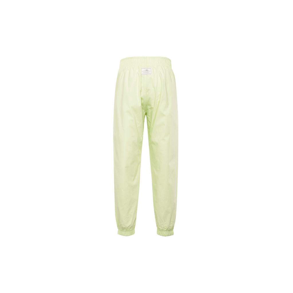 Nike Embroidered Logo Woven Nine-Point Knitted Sports Pants Women Pants Ice-Green Yellow DD5049-303