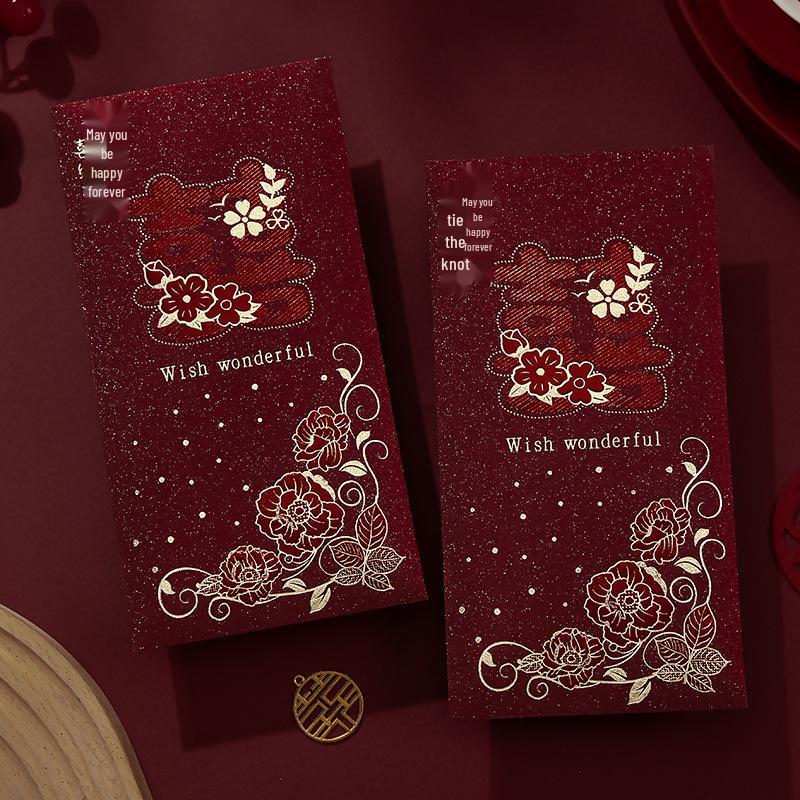 Luxury Frosted Changeable Red Envelope Bag for Wedding Gifts
