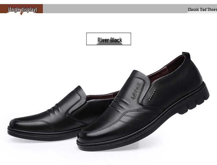 Men's Versatile Non-Slip Soft Leather Shoes - Casual & Formal 2025 Style