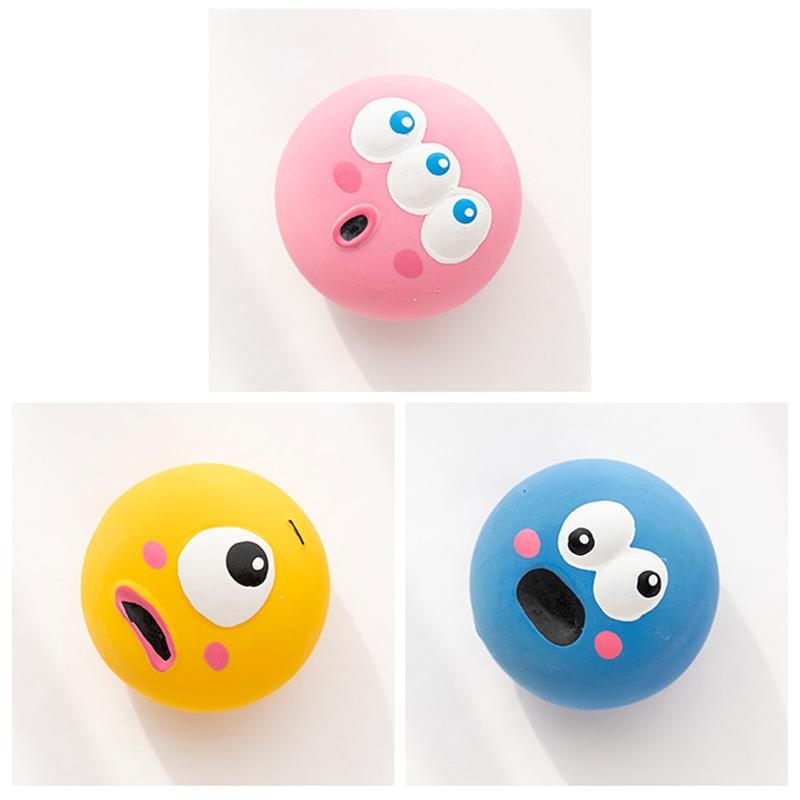 Dog Chew Toys for Small Breed Dogs Squeak Balls Safe Soft Rubber Material for Puppy Fetch and Retrieve Training