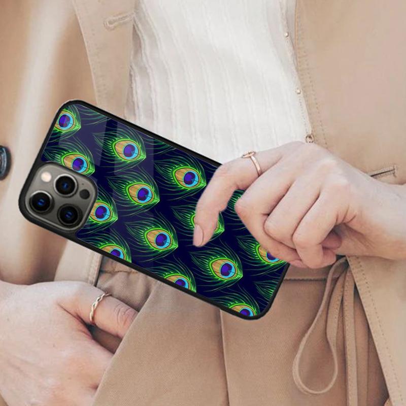 Peacock Feathers Magnetic Phone Case For APPLE iPhone 17 Air 16 14 13 12 Pro Max 15 Plus Wireless Charge With MagSafe Cover