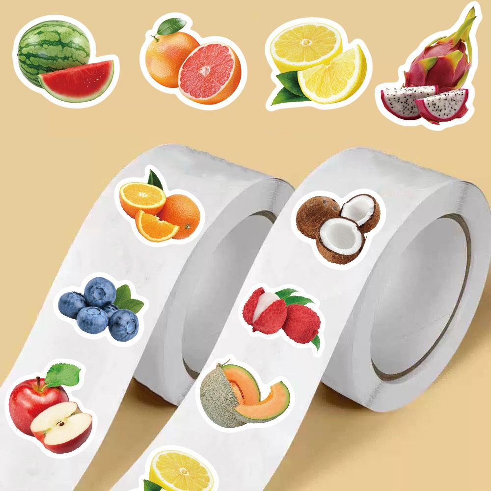 

500 шт. Милые наклейки-роллы с фруктами, Блокнот, Фрукты, Воздушный шар, Баннер, Канцелярские товары, Холодильник, Телефон, Насекомое, Ноутбук, Счастливая наклейка на багаж