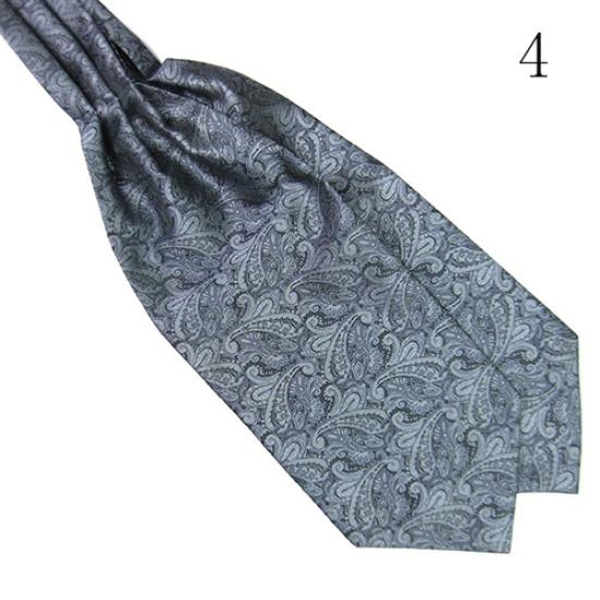 Men's Classic Colorful Silky Satin Wedding Banquet Necktie Cravat Ascot Tie