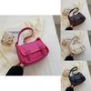 Elegant Quilted Pattern Pu Leather Handbag Small Size Trendy Spring Summer Bag