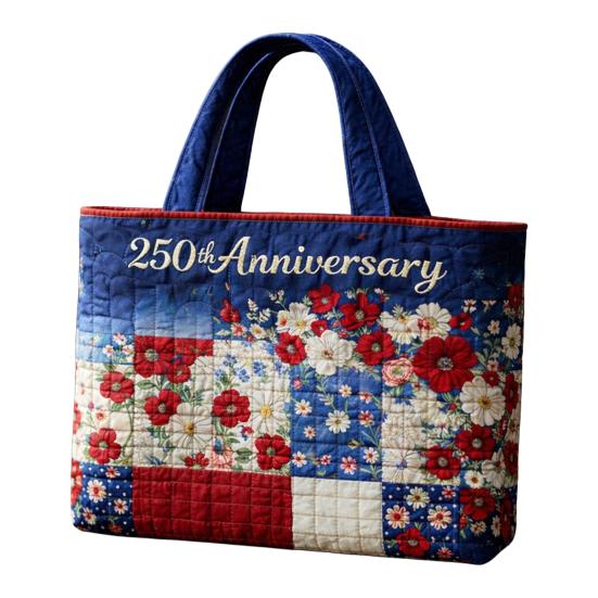 USA 250th Anniversary Tote Bag Independence Day Handbag Red White L Y