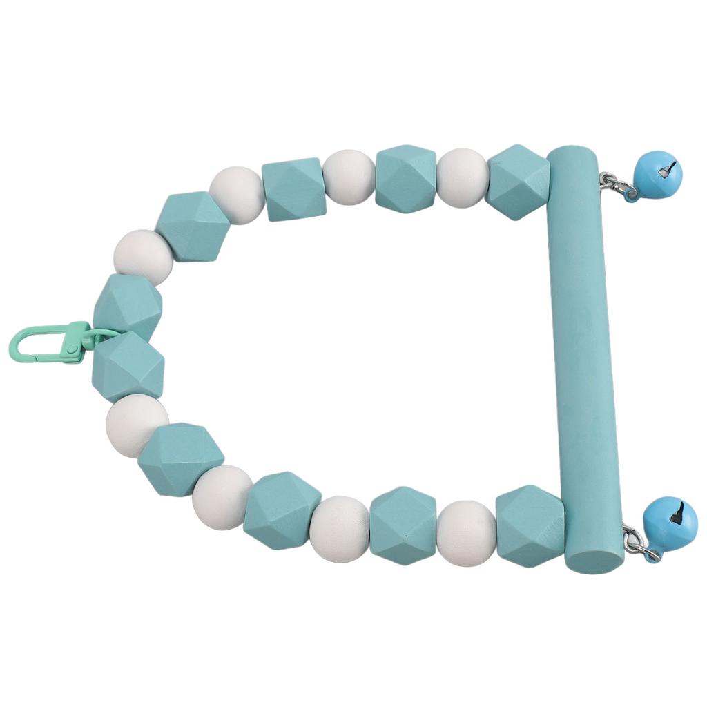 Holz Vogel Schaukel Sitzstange Spielzeug Hängende Papageien Schaukel Stehendes Spielzeug Krallen Schleifen Angstreduzierung Vögel Spielzeug Blau