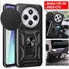 Armor Funda for Xiaomi 14 Ultra 15 Ultra Redmi A4 14C POCO C75 Case Slide Camera Ring Stand Holder Protection Cover Capa