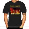 2026 Novo Popular Roxo Profundo Feito no Japão Lenda do Rock Masculino Camiseta Preta Tamanho P 3XL Moda Camiseta Masculina Algodão Marca Camiseta