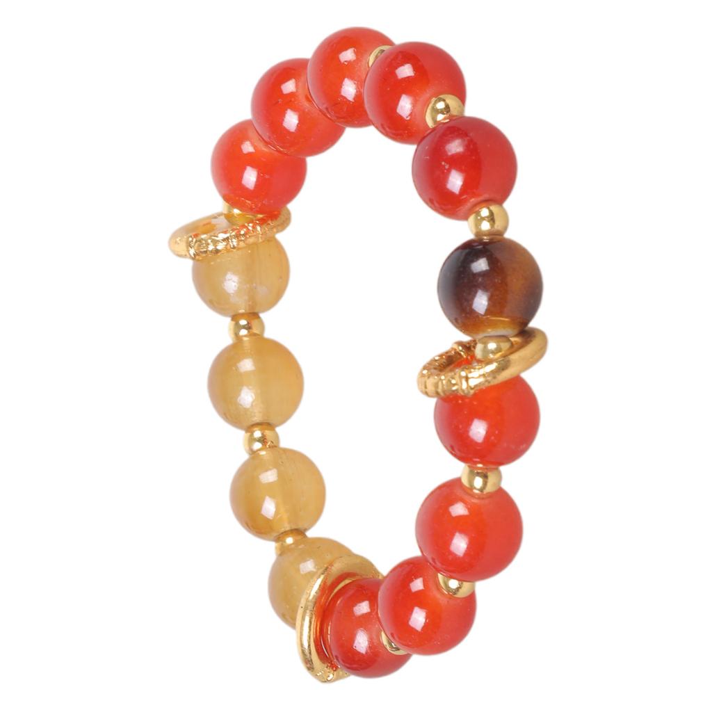 Natural Red Agate Beaded Bracelet Elegant Wristband Accessory Ideal for Young Trendsetters and Spiritually Minded Adults
