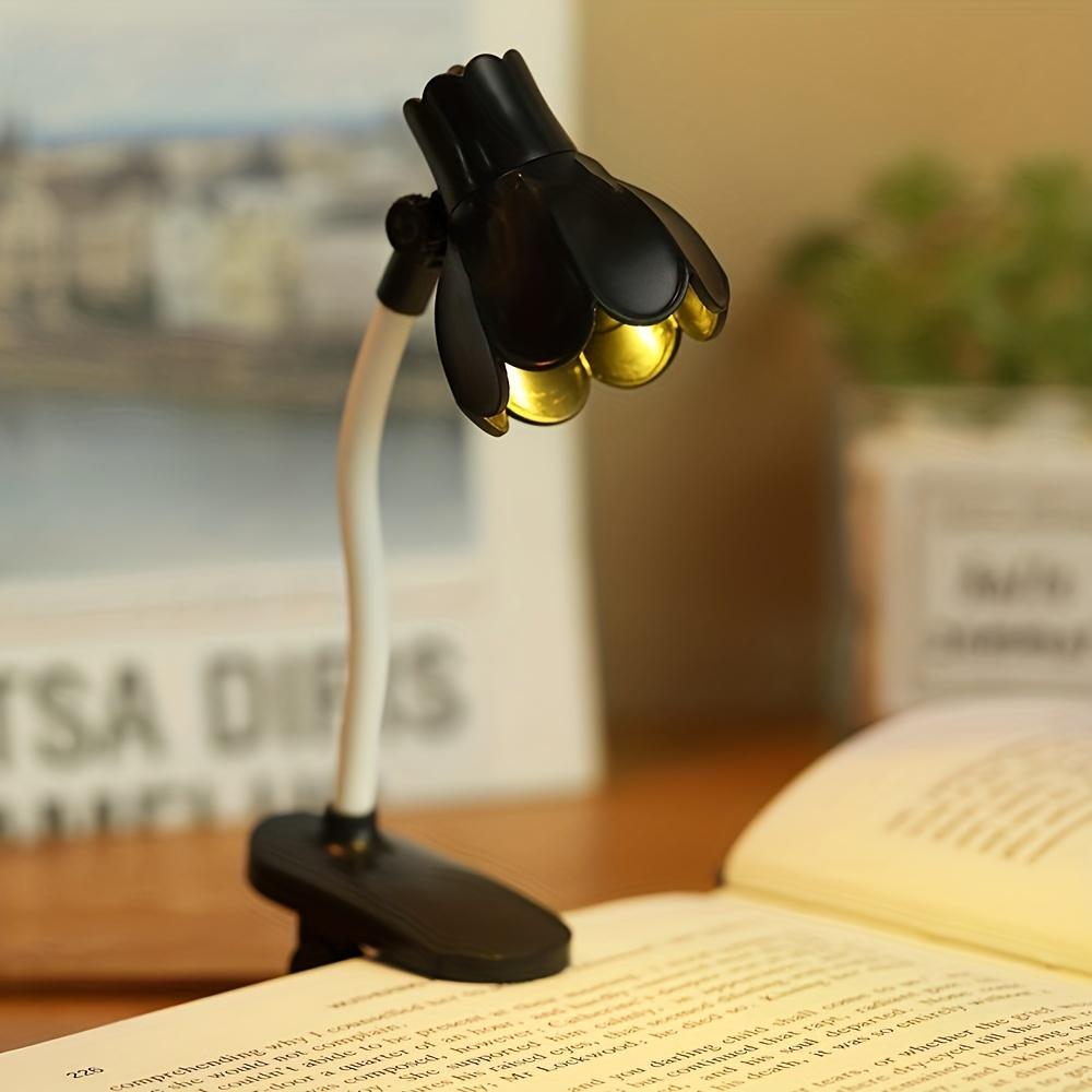 Mini Flower Shaped LED Book Light Eye Protection Adjustable Clip 360° Flip Study Lamp For Travel Bedroom Reading Book Light