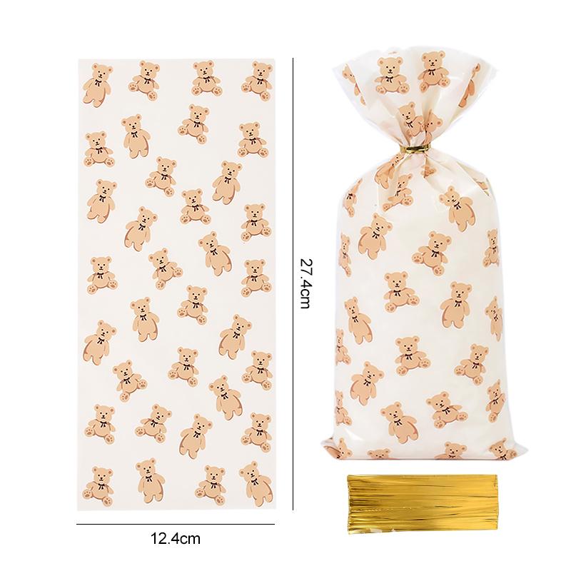 

30/50 шт. плюшевый мишка подарочный пакет для конфет пластиковая упаковка для печенья десерт пакеты для детского дня рождения украшения принадлежности для детского душа 30pcs