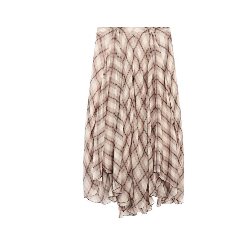 Summer New Fashion Casual Snake Pattern Print Asymmetrical Wide Swing Mid Length Long Length A- line Skirt 5233882