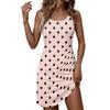 Women Sleeveless Polka Dot Print Casual Dress Round Neck Lightweight Relaxed Fit Summer Tank Dress for Daily Wear