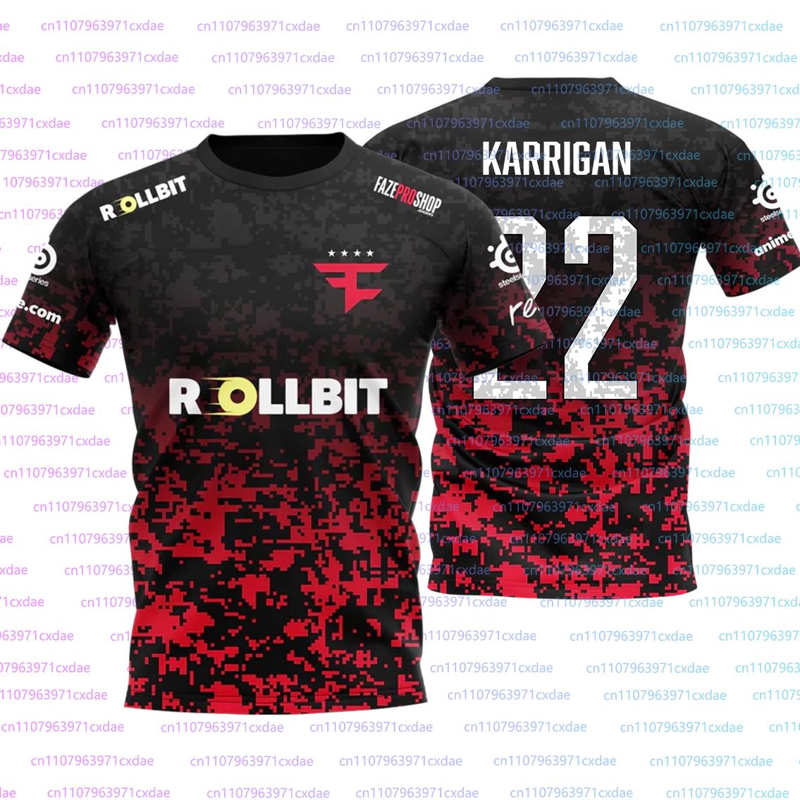 

Форма для фанатів Одяг Команда Faze Esport Джерсі Модний Заморожений Karrigan CSGO Гра Футболки Чоловічі З індивідуальним ID З коротким рукавом XXXL