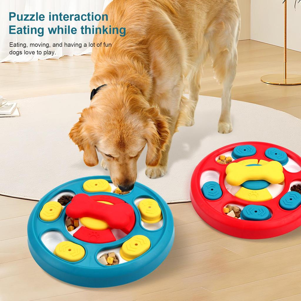 Anti-Spill Rotating Slow Feeder Bowl for Large & Small Dogs