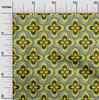 oneOone Cotton Flex Green Fabric African Sewing Material Print Fabric by The Yard 40 Inch