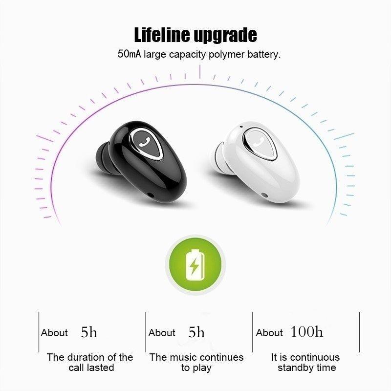 Mini Headset Wireless Invisible Earphones in Ear Bluetooth 5.0 Earphone with Mic Headset 3D Stereo Earbuds for All Smartphones