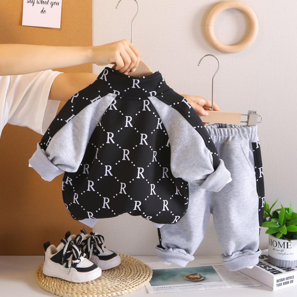 Dětská ležérní souprava s dlouhým rukávem, pohodlné každodenní oblečení