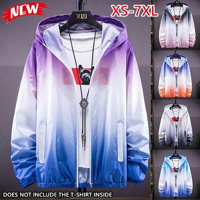 Unisex-UV-Schutz, wasserdicht, Windjacke, Reißverschluss, Jacke, Kapuzenpullover, Mantel(Für dich:XXS-7XL)