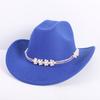 Beliebte europäische und amerikanische Mode OL-Stil einfarbiger Cowboyhut Herren und Damen High-End Zylinder Jazzhut Filzhut
