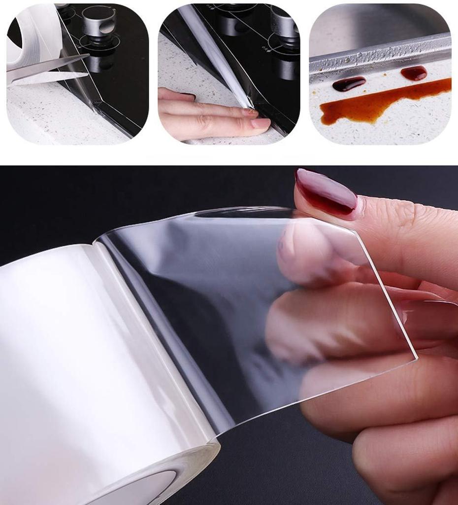 5M/10M Kitchen Waterproof Mildew Strong Bathroom Toilet Crevice Strip Transparent Adhesive Tape Pool Water Seal