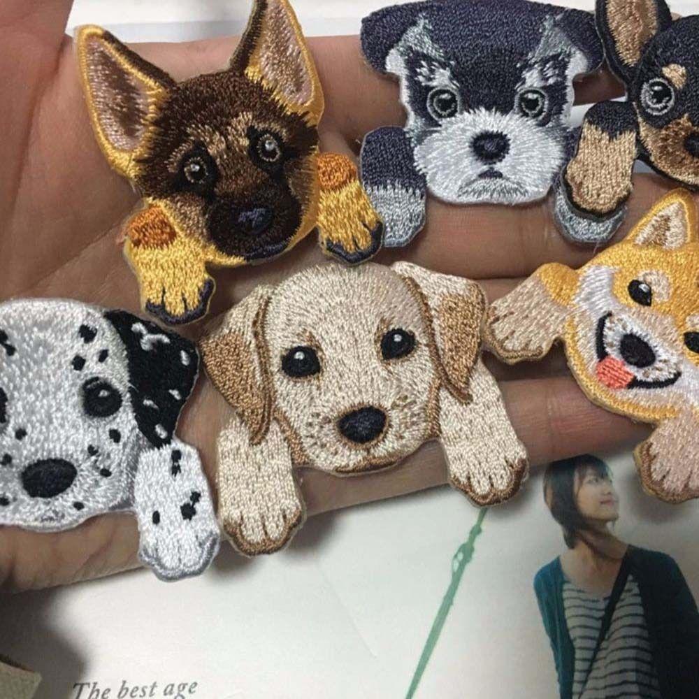 Cute Iron On Small Dog Patch Backpack Decoration Clothing Patches Applique