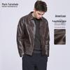 Men's American Retro Windproof PU Jacket