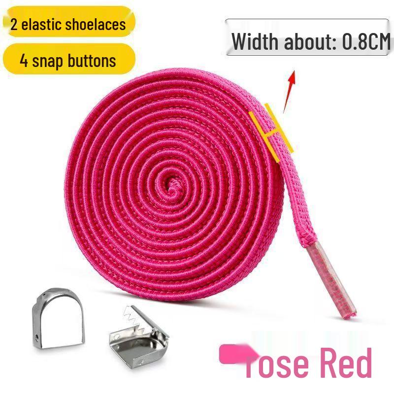 8mm Elastyczne sznurówki bez wiązania z klamrą zatrzaskową dla mężczyzn i kobiet
