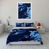 Blue Camouflage Three-Piece Set Bedding Set with 1 Duvet Cover 2 Pillowcases Single Double King Queen, Gift