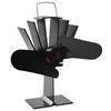 VidaXL Heat-Powered Stove Fan 2 Blades Black