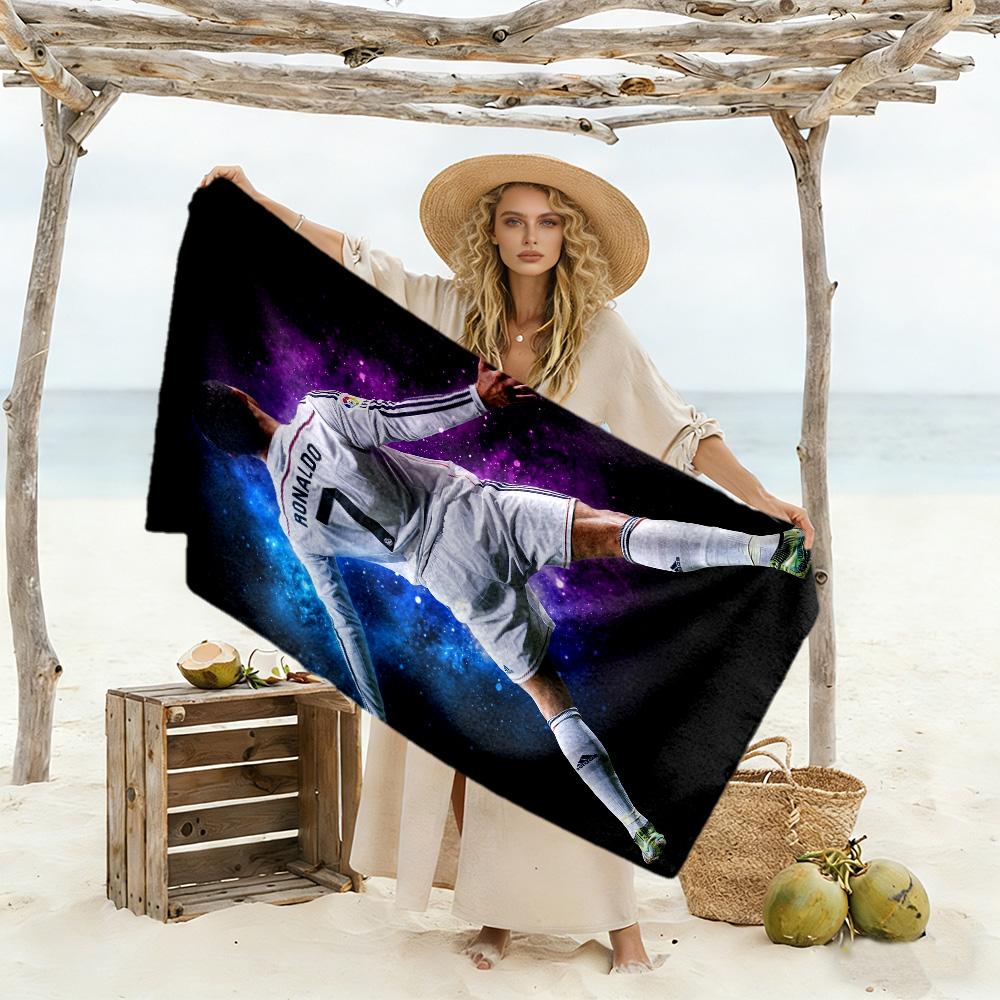 Ronaldo's Cosmic Journey Beach Towel Soft Durable Quick-Dry Comfortable Lightweight