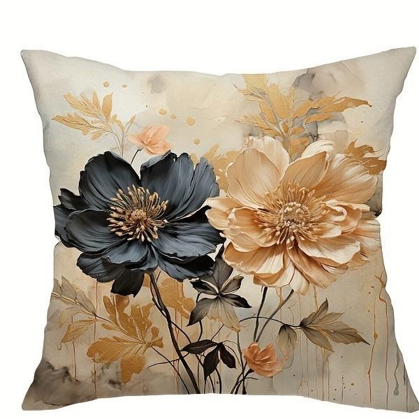 Abstract Floral Pattern Throw Pillow Covers Pattern Cushion Cover Suitable For Sofa Bedroom Car Pillow Cover