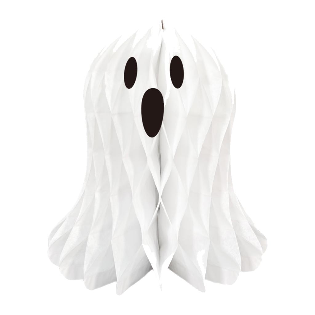 Halloween Honeycomb Ghostly Ornament Reusable 3D Paper Lanterns Wall Hanging Halloween Party Decoration for Indoor