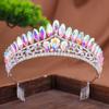 The Bride's Luxurious Full Diamond Crown Headwear  Wedding Dress  Headband Accessory Princess Shaped Crown Alloy Hair Accessory