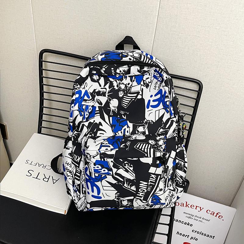 Fashionable Middle School Student Backpack Nylon Lightweight School Bag With Padded Shoulder Straps For Teens