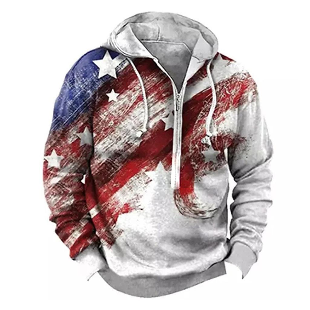 Fitnesskleidung Herren Peripheral Sweater Kapuzen-Langarm-T-Shirt