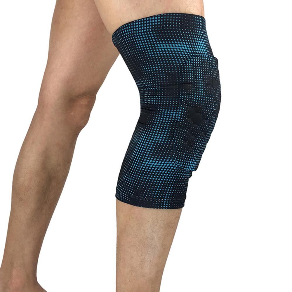

1 шт., противоударные наколенники, дышащие короткие противоударные сотовые футбольные наколенники, мягкая защитная экипировка XL-Within100 kg синий