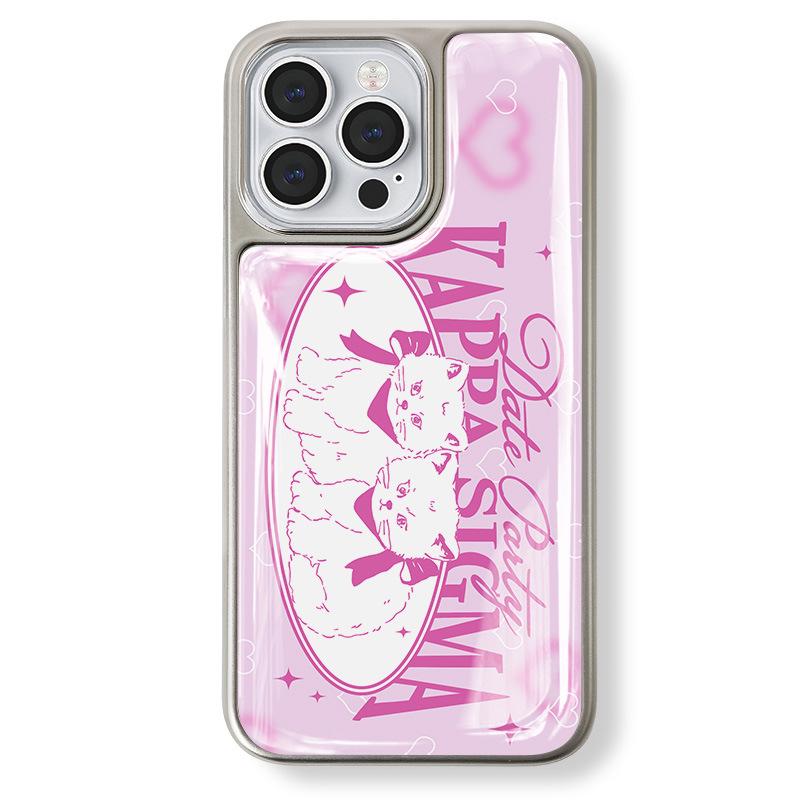 Huawei P70 Pro Electroplated Silver Edge Case for iPhone 13, 14, 15 Pro Max, and 16.
