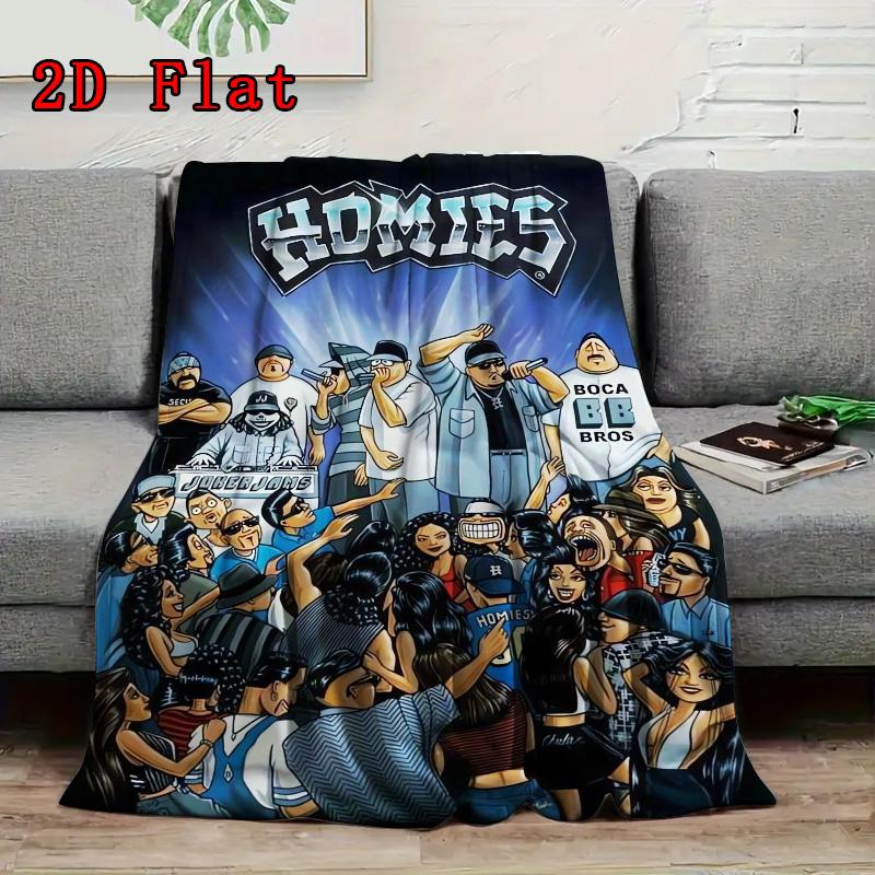Homies 2D Flat Pattern Flannel Blanket High Quality All Seasons Warmth and Comfort Perfect for Christmas Gifts.MMT0918183