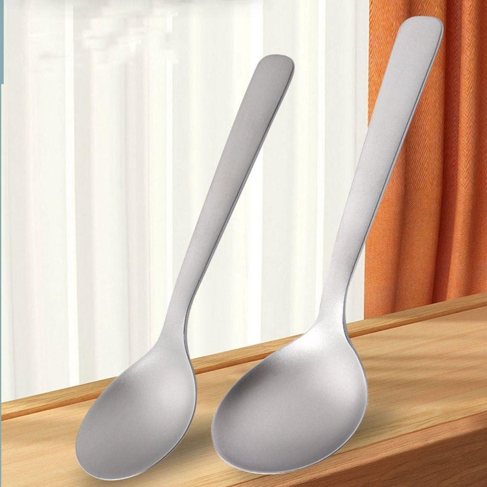 Long Handle Titanium Spoon Environmental Light Titanium Cookware Outdoor Camping Fork  Outdoor Tool