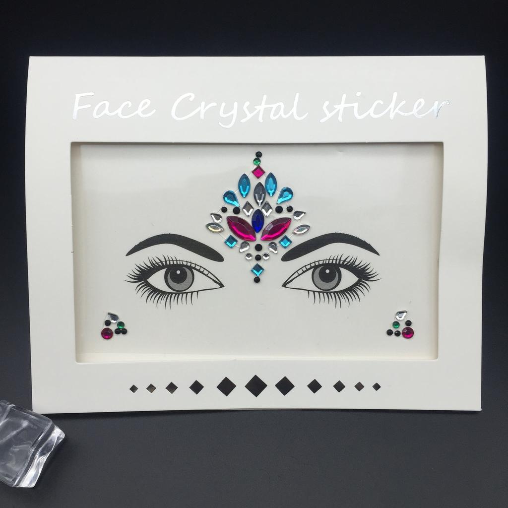 Crystal Tattoo Sticker Glitter Eyeliner Eyebrow Makeup Face Eyes Diamond Temporary Tattoo Rock Rhinestone 3D Eyeliner Stickers