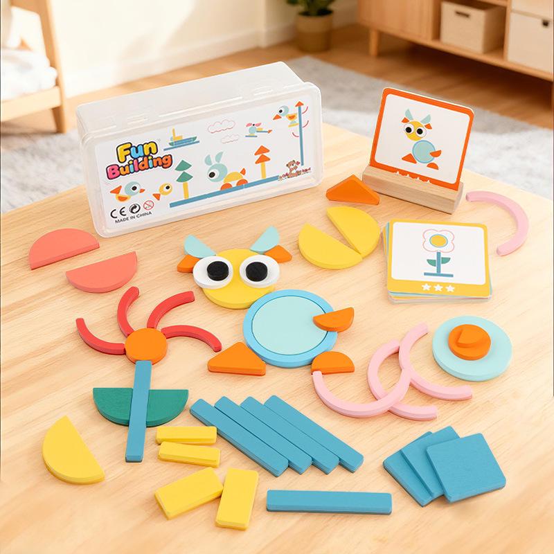 Creative Tangram Geometric Building Blocks for Kindergarten Early Education