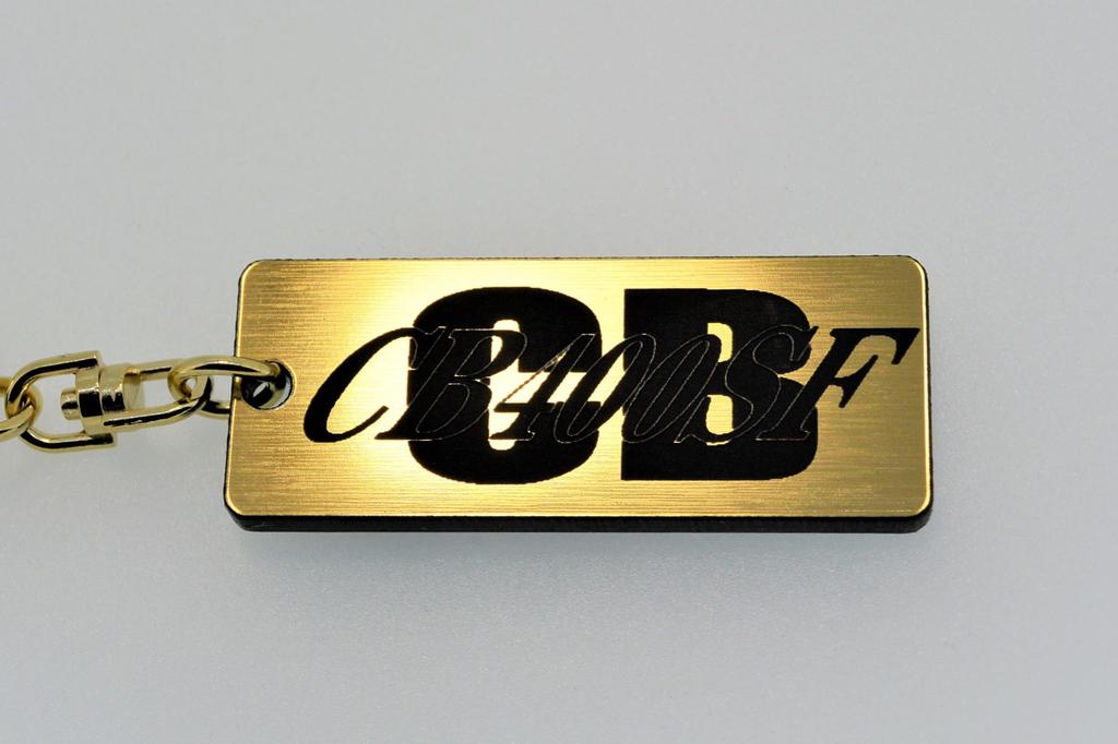 CB400SF Gold Black Double Ring Acrylic Original Keychain CB400SF NC31 NC39 NC42 VTEC 1 2 3 R Custom Parts A-156-1 &