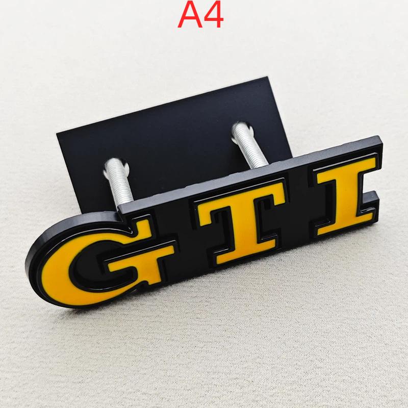 3D Metal Logo GTI Car Front Grille Badge Emblem For Plo Typ 9N3 6R G/olf 4 5 6 8 MK3 MK4 MK5 MK6 Auto Accessories