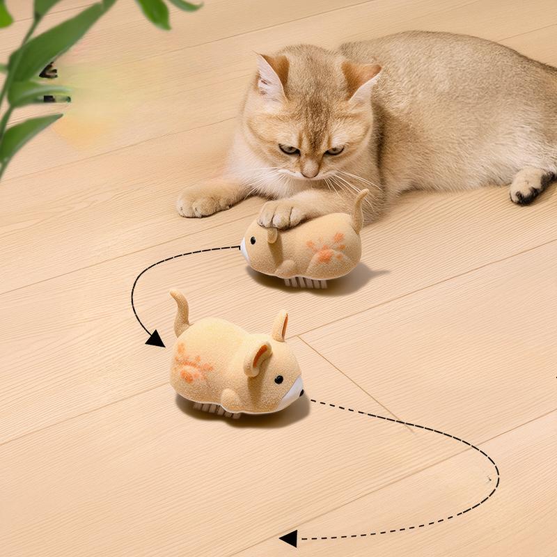 1Pc  simulation  trickery, vibration, electric little mouse, self-hi, boredom-relieving artifact, teasing cats and kittens consumes physical strength