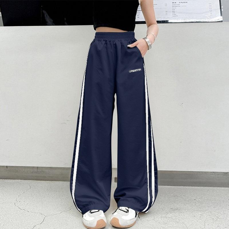 Meisjes Sportbroek Tiener Lente Wijde Casual Broek 2025 Nieuwe Kinder Rechter Losse Joggingbroek Kinder Herfst Kleding