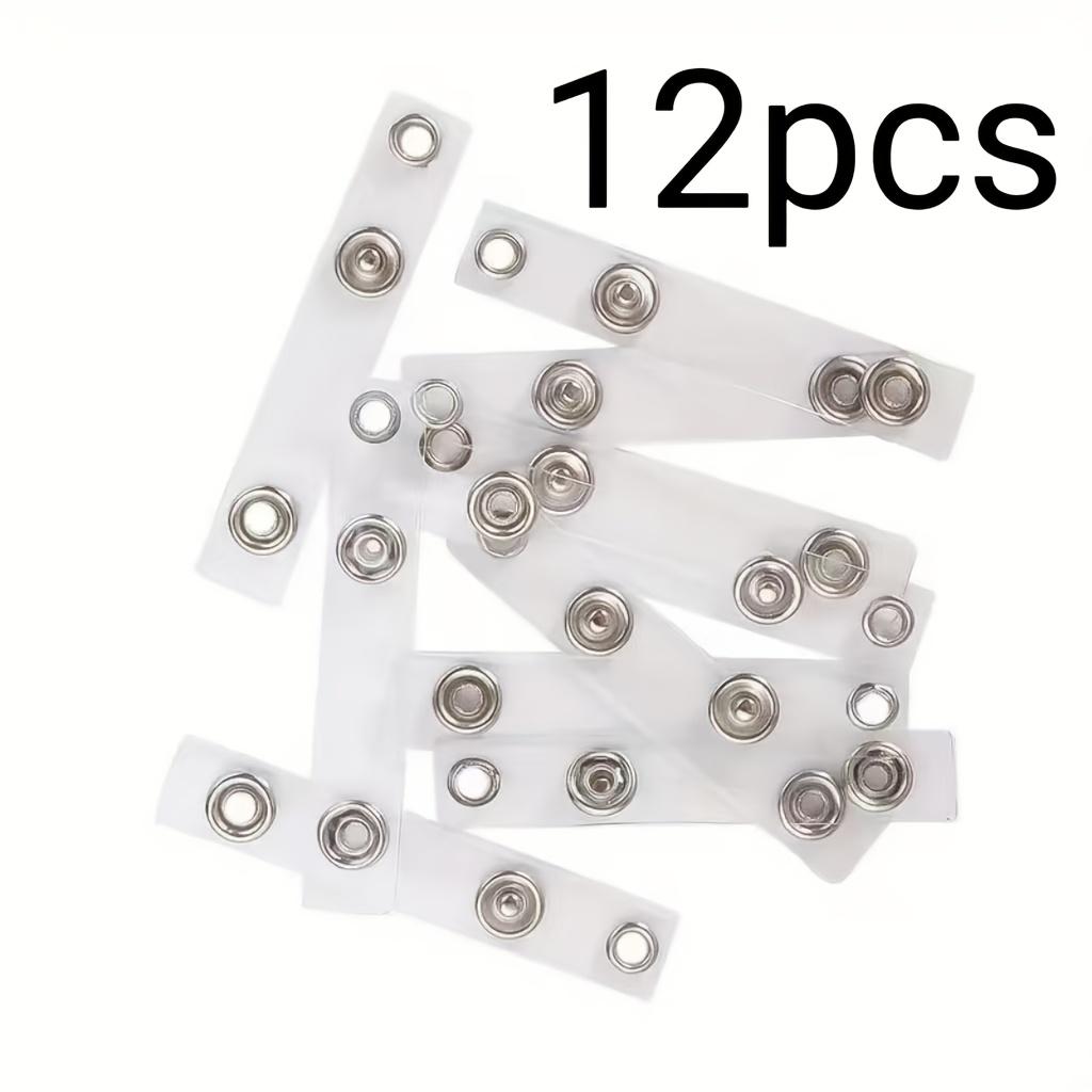 2D 6pcs, 12pcs, Clear PVC with Stainless Steel ID Badge Holder with Safety Metal Clip - Clear Lanyard Keychain Suitable for Name Tags, ID Cards, Keys